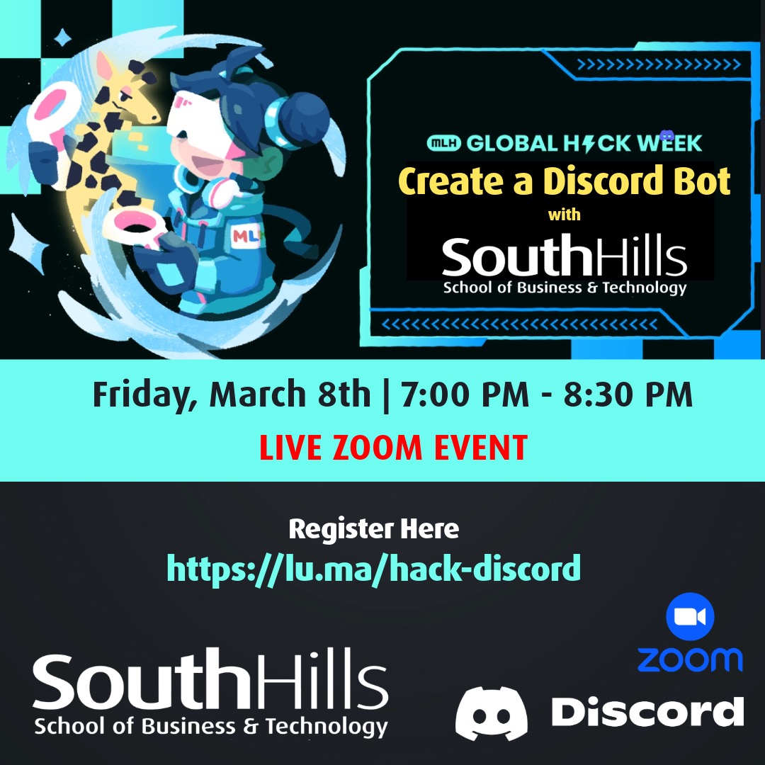 Build a Discord Bot Zoom Event South Hills School of Business